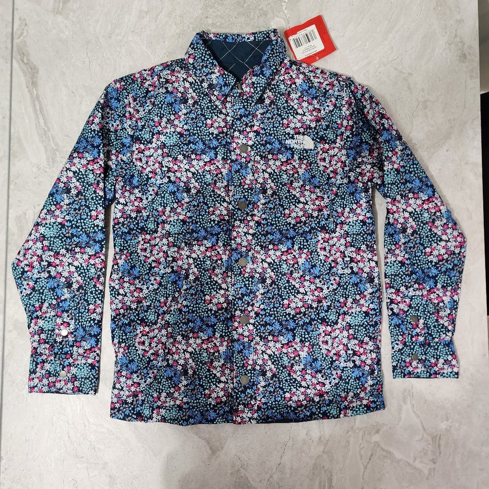 The North Face Reversible Jacket Floral/Plaid Boys NEW